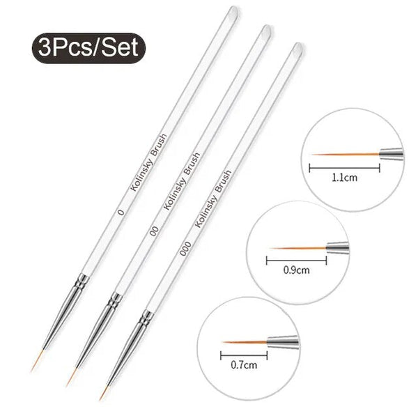 3/6pcs Extra-long Fine Brushes